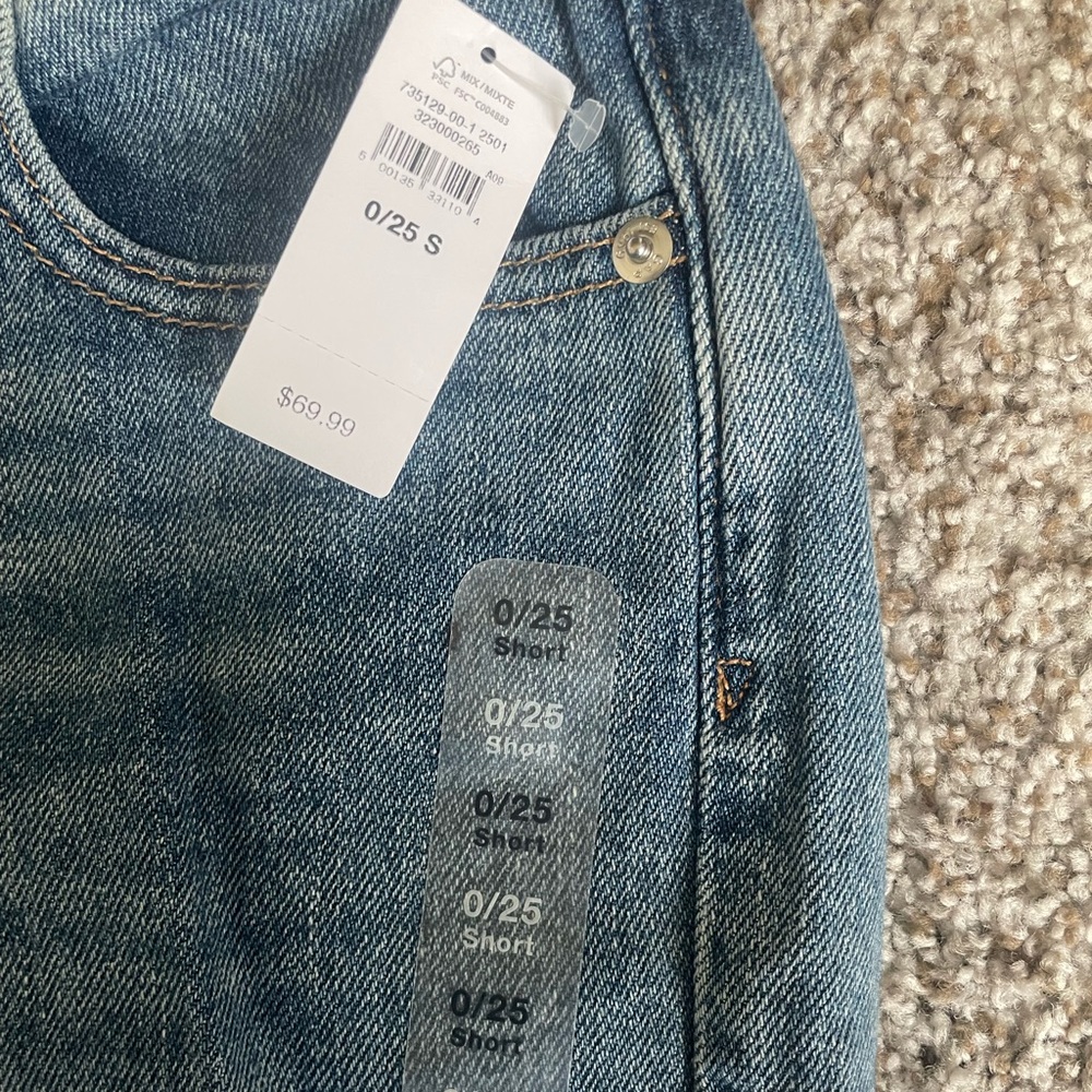 GAP Denim Supersoft Relaxed Straight Crop Jeans‎ Medium Wash 25/0 Short - Picture 3 of 6